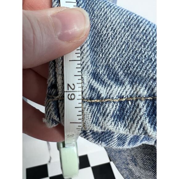 Vintage Anchor Blue Wide Leg Jeans Loose Fit 7 8 S Skater 90s Grunge 29x29 Women - Picture 11 of 14